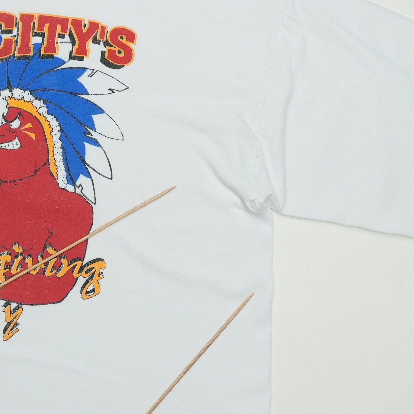 1990s Kansas City's Thanksgiving Turkey Shirt Detail 5