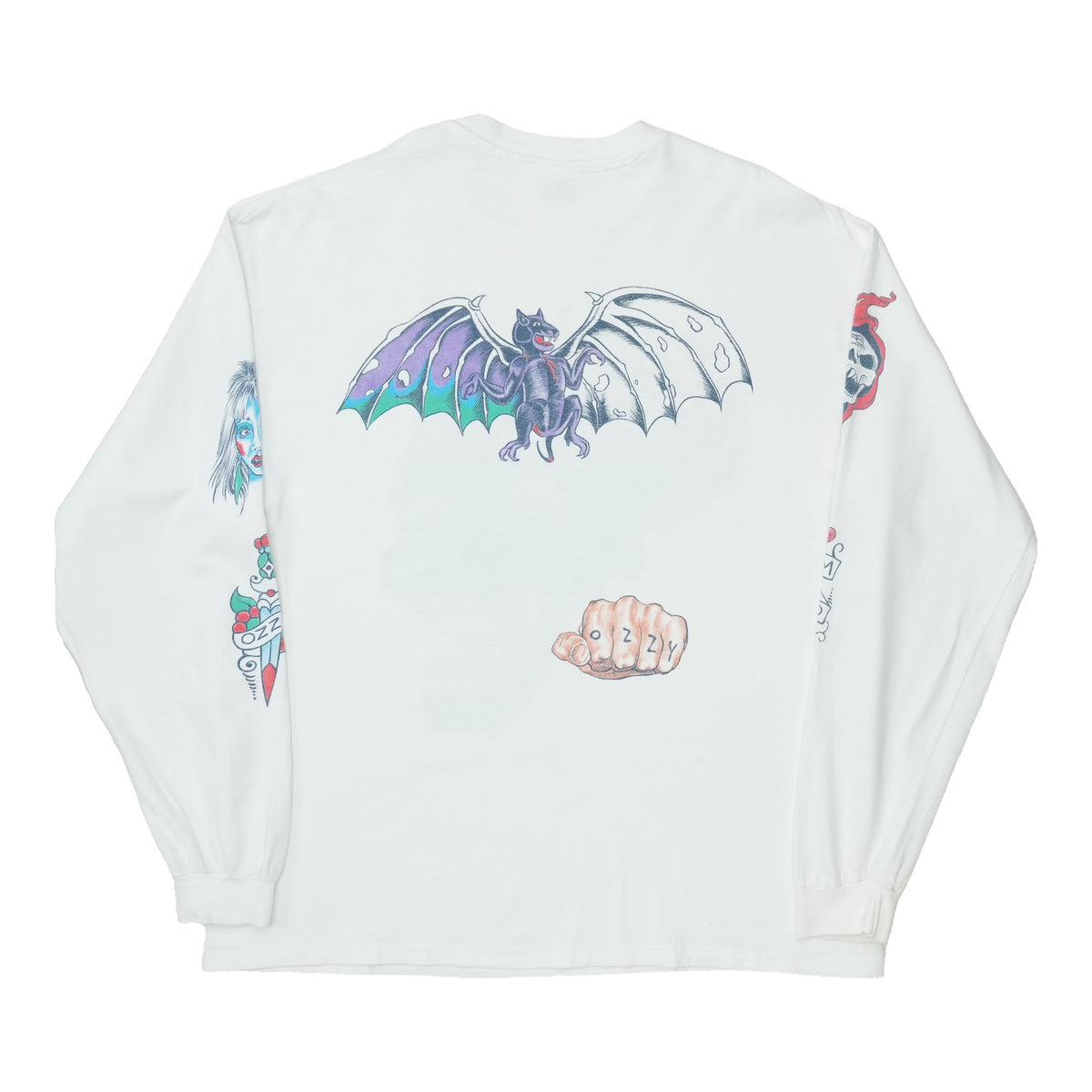 1990s Ozzy Osbourne Tattoo Long Sleeve Shirt