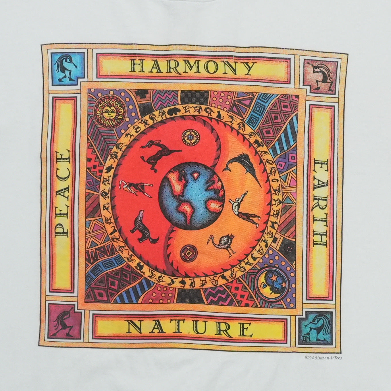 1990s Peace Harmony Earth Nature Humanitees Shirt Detail 2