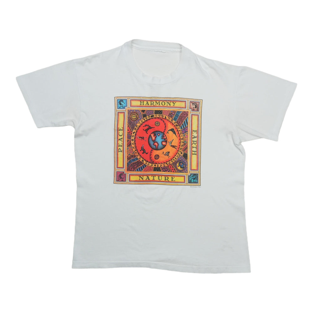 1990s Peace Harmony Earth Nature Humanitees Shirt Front