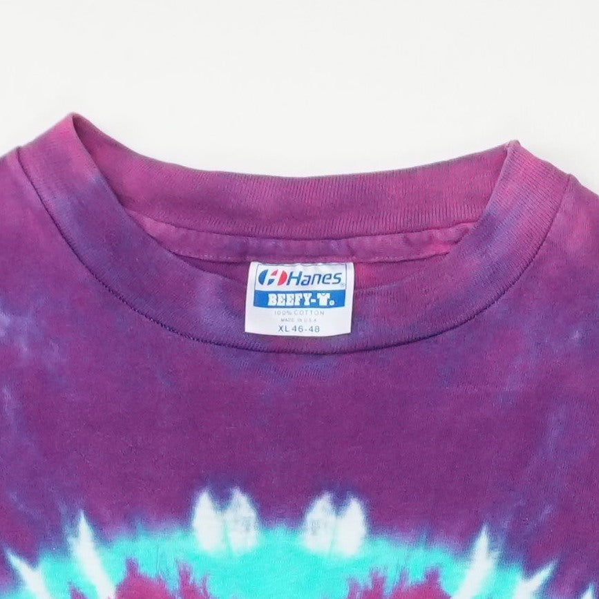 1990s Peace Sign Tie Dye Long Sleeve Shirt