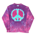1990s Peace Sign Tie Dye Long Sleeve Shirt