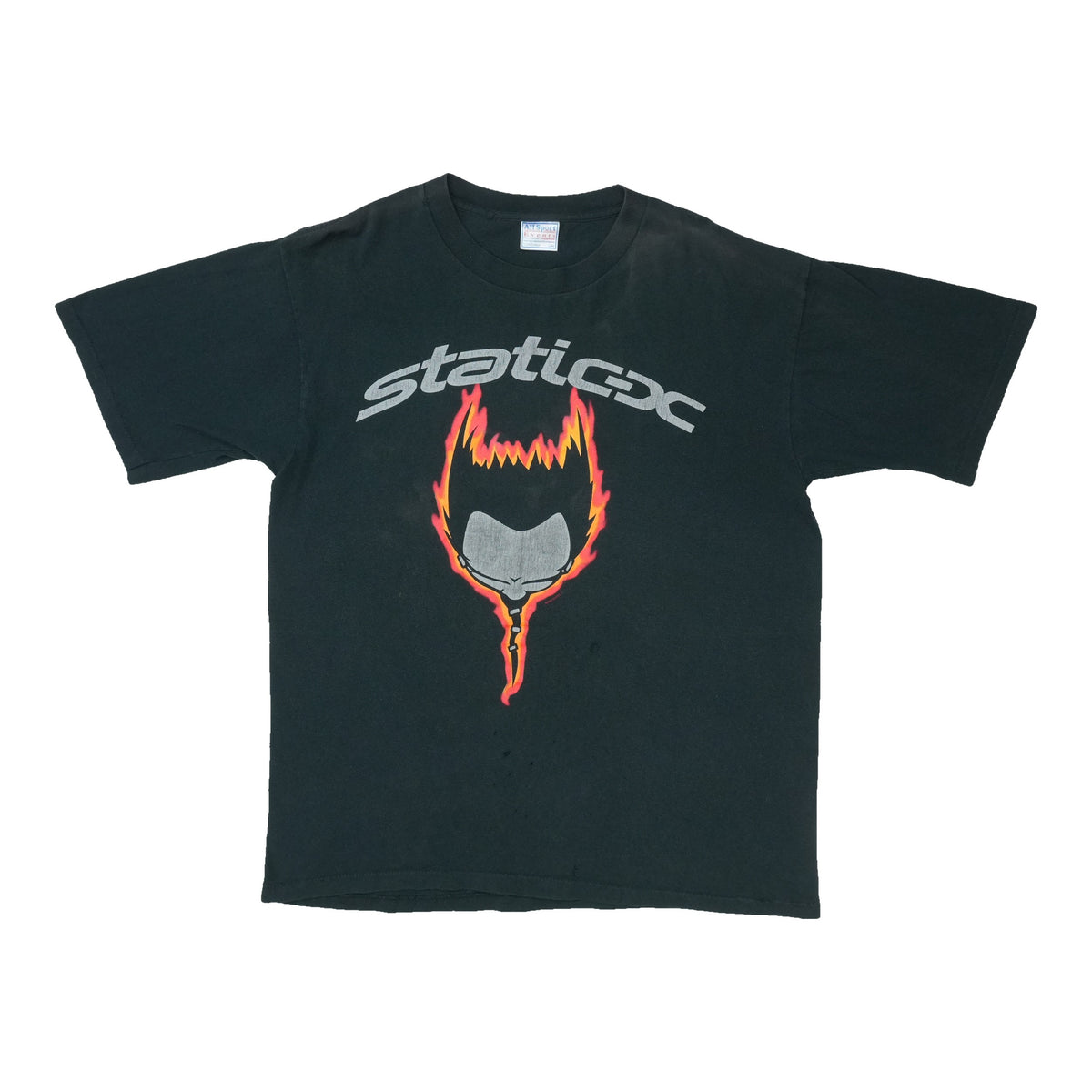 1990s Static-X Flaming Spade Shirt