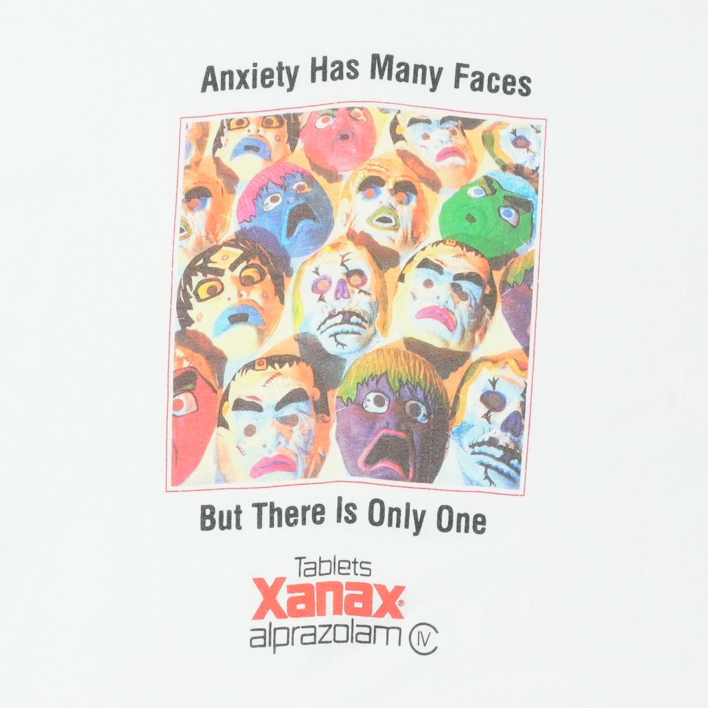 1990s Xanax Anxiety Has Many Faces Shirt