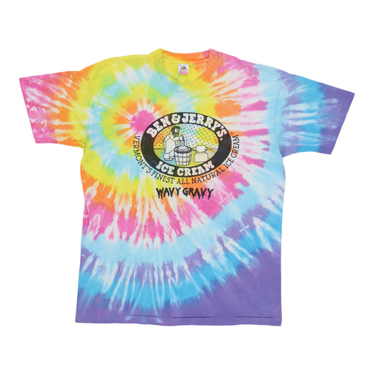 1990s Ben & Jerry's Wavy Gravy Tie Dye Shirt