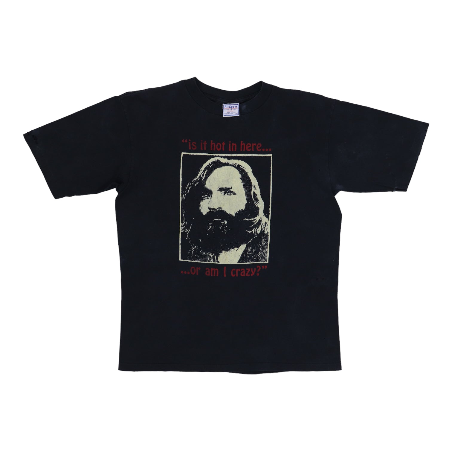 1990s Charles Manson Is It Hot In Here Shirt | Authentic Vintage