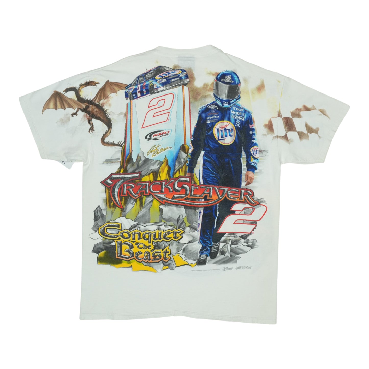 1990s Rusty Wallace Track Slayer All Over Print Shirt