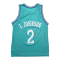1990s Charlotte Hornets Larry Johnson Champion Jersey Back