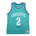 1990s Charlotte Hornets Larry Johnson Champion Jersey Front