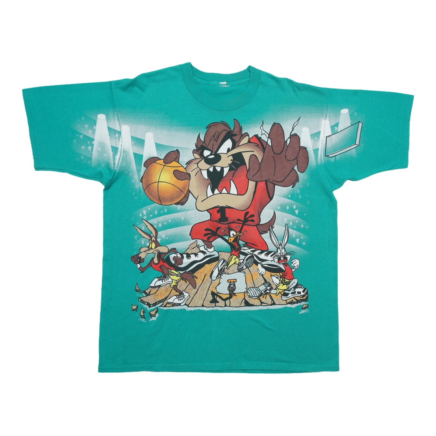 1990s Looney Tunes Taz Basketball Shirt Front