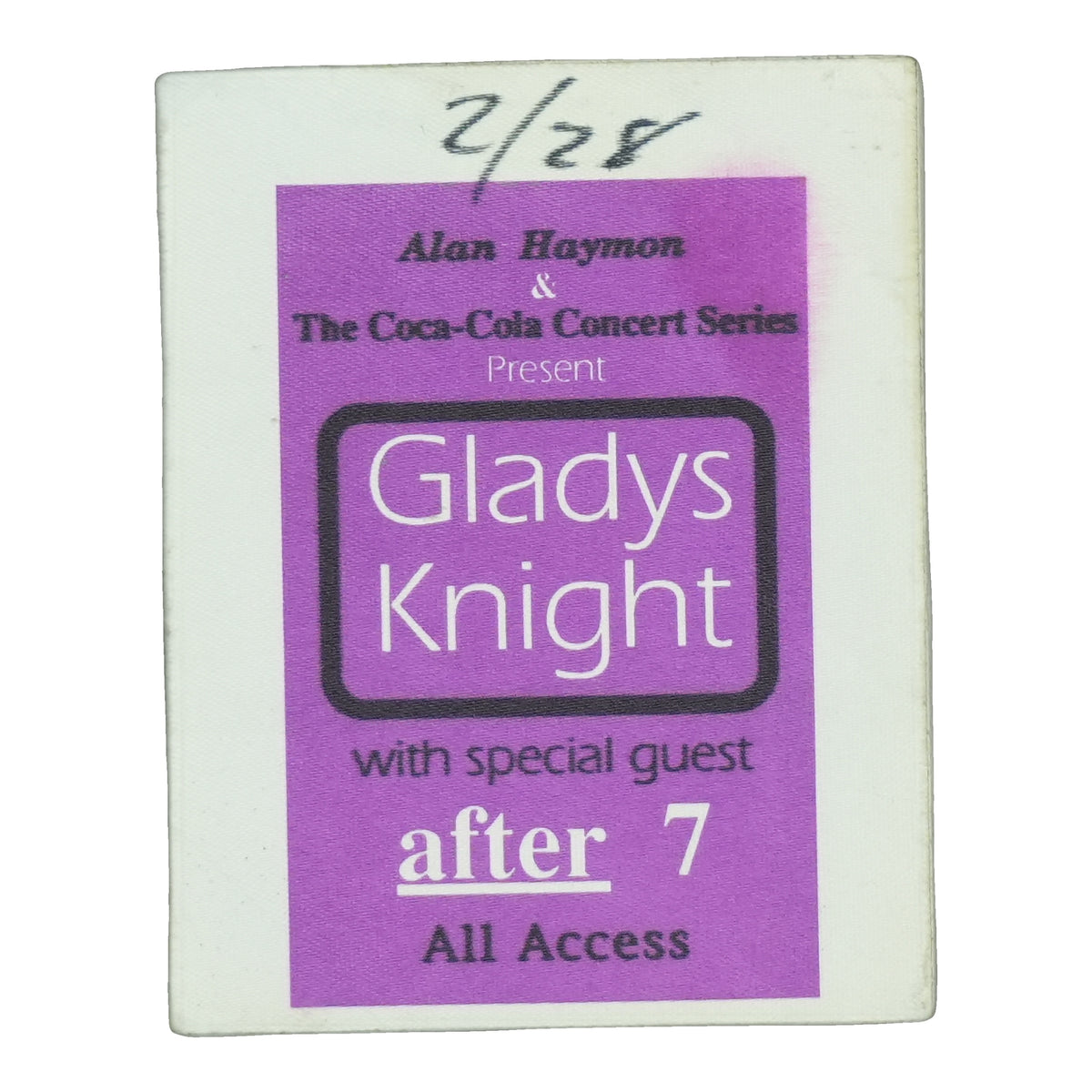 1990s Gladys Knight All Access Backstage Pass front