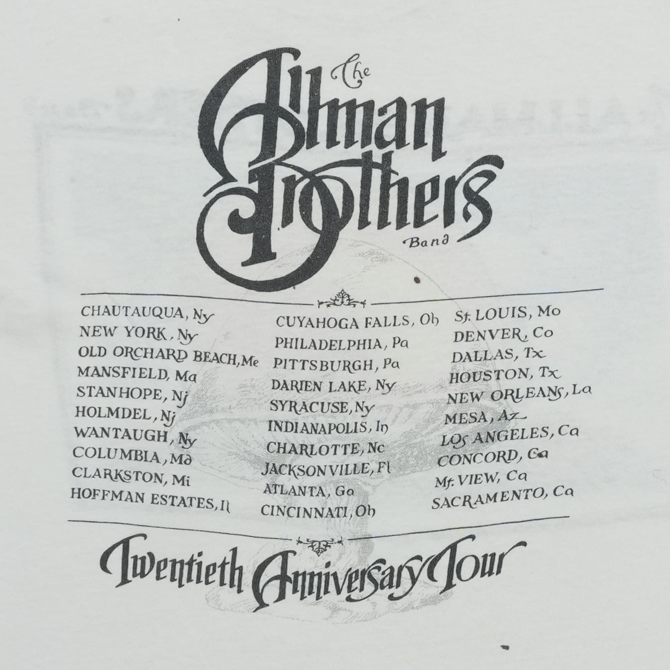1990s Allman Brothers Band Eat a Peach Shirt Detail 5