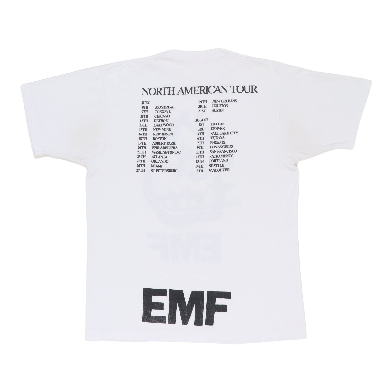 ミュージシャン EMF/1991 North American Tour T-shirt L ミュージシャン EMF/1991 North American Tour T-shirt L