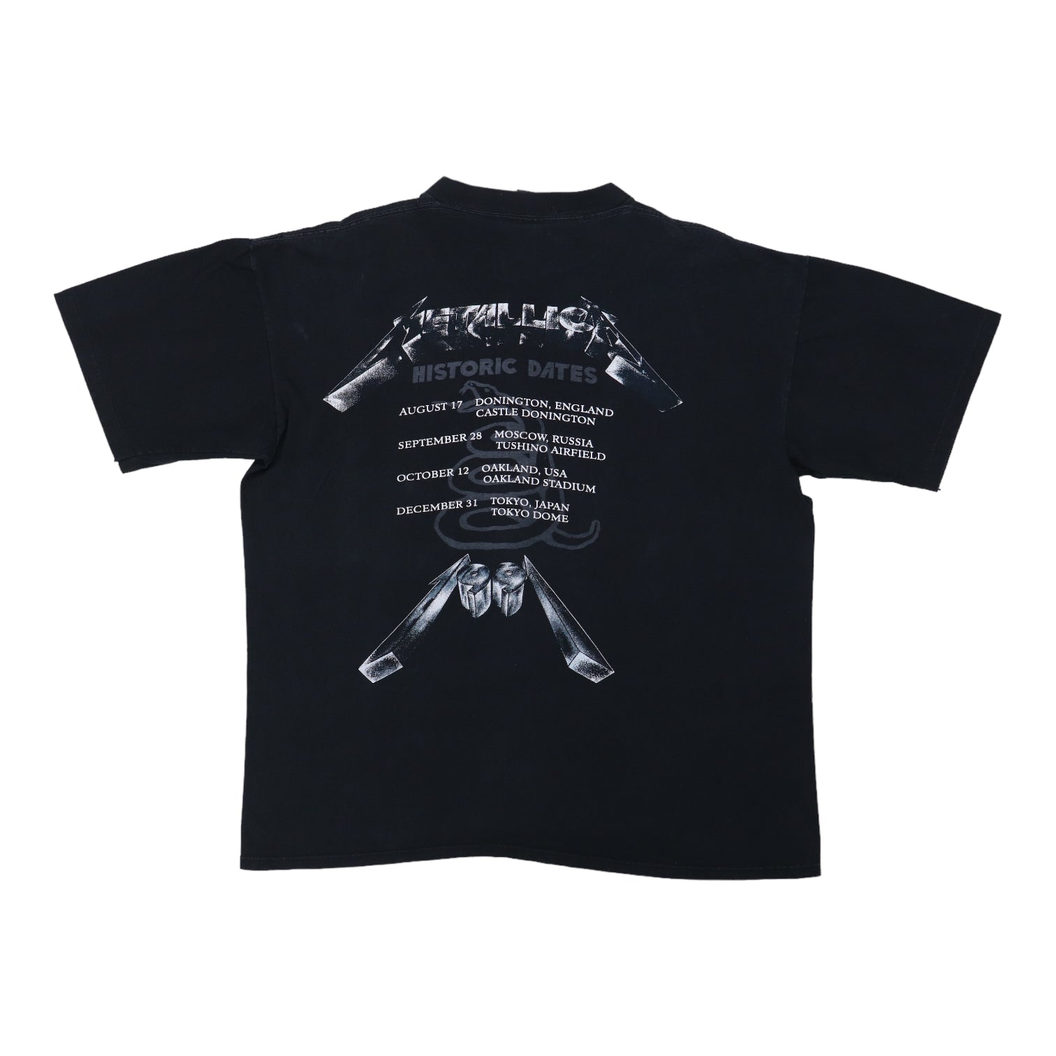 LLICA メタリカ 1991年 HISTORIC DATES Tシャツ 1991 Metallica Historic Dates Tour Shirt – WyCo Vintage