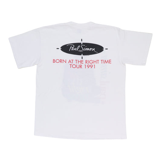 1991 Paul Simon Born At The Right Time Tour Shirt