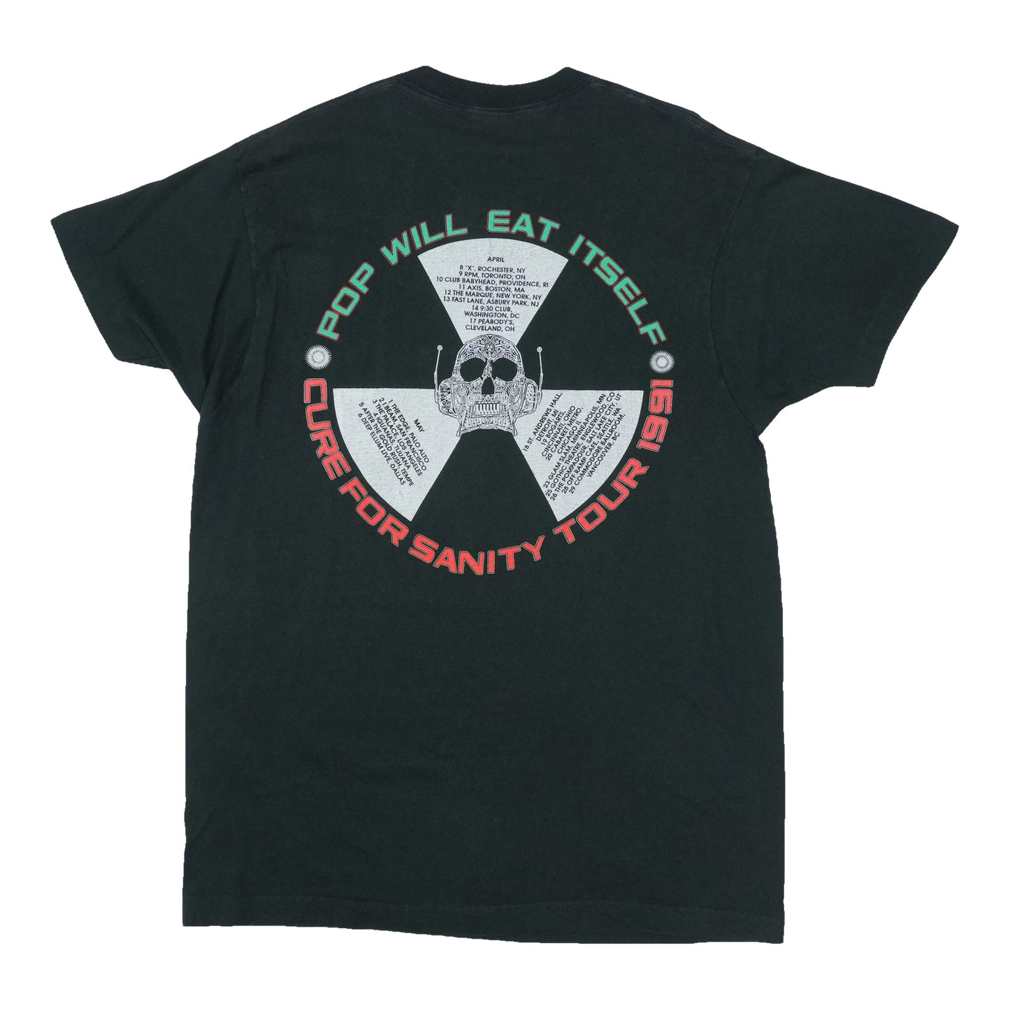 1991 Pop Will Eat Itself Cure For Sanity Tour Shirt