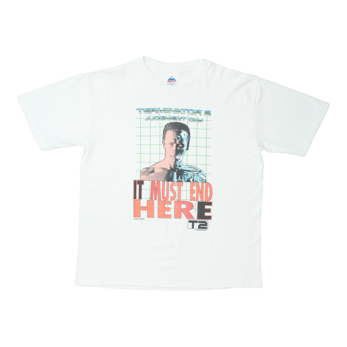 1991 Terminator 2 It Must End Here Shirt