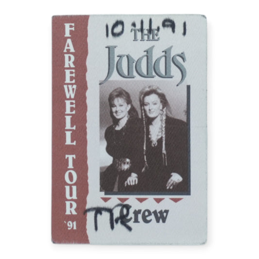 1991 The Judds Farewell Tour Backstage Pass
