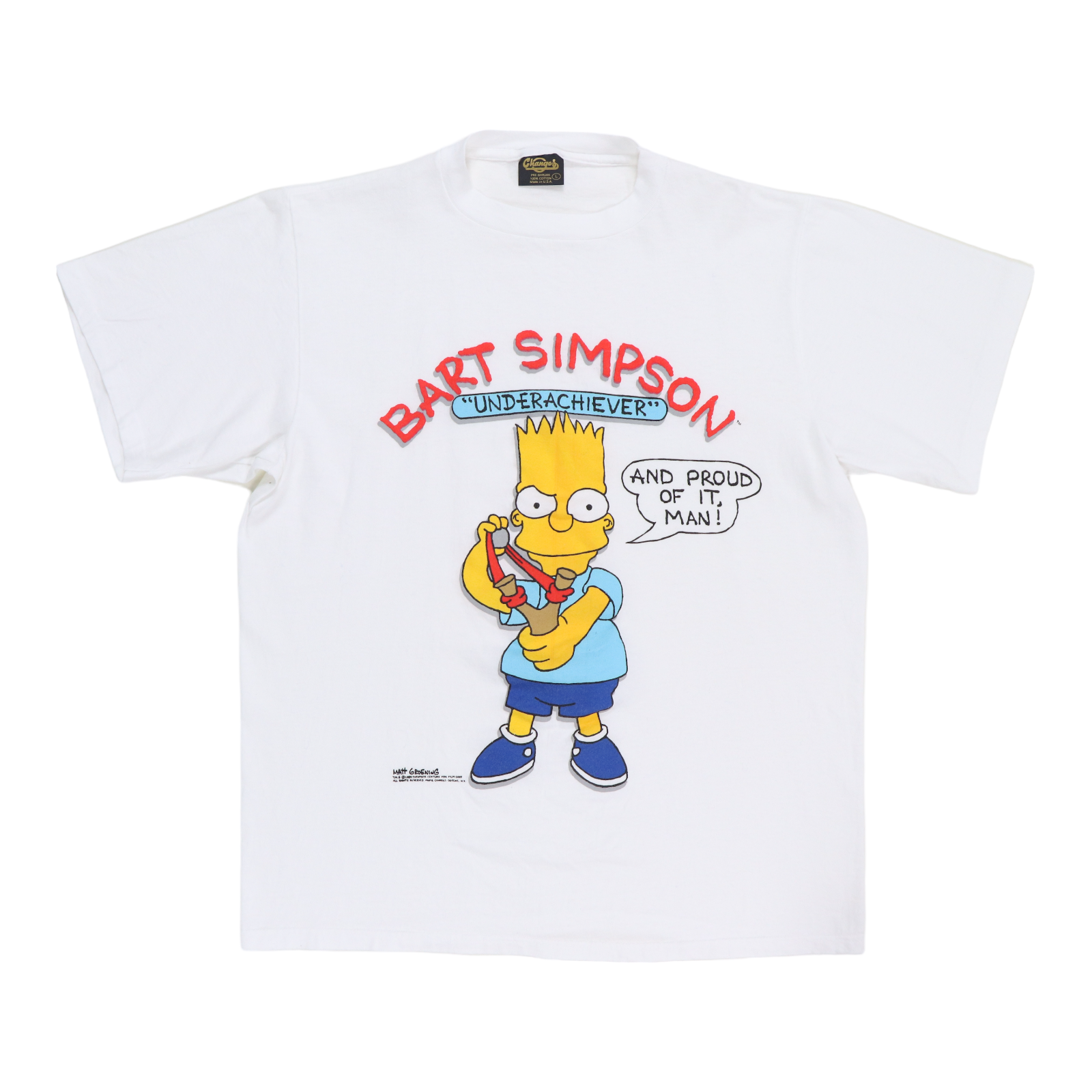 1991 The Simpsons Bart Simpson Underachiever Shirt