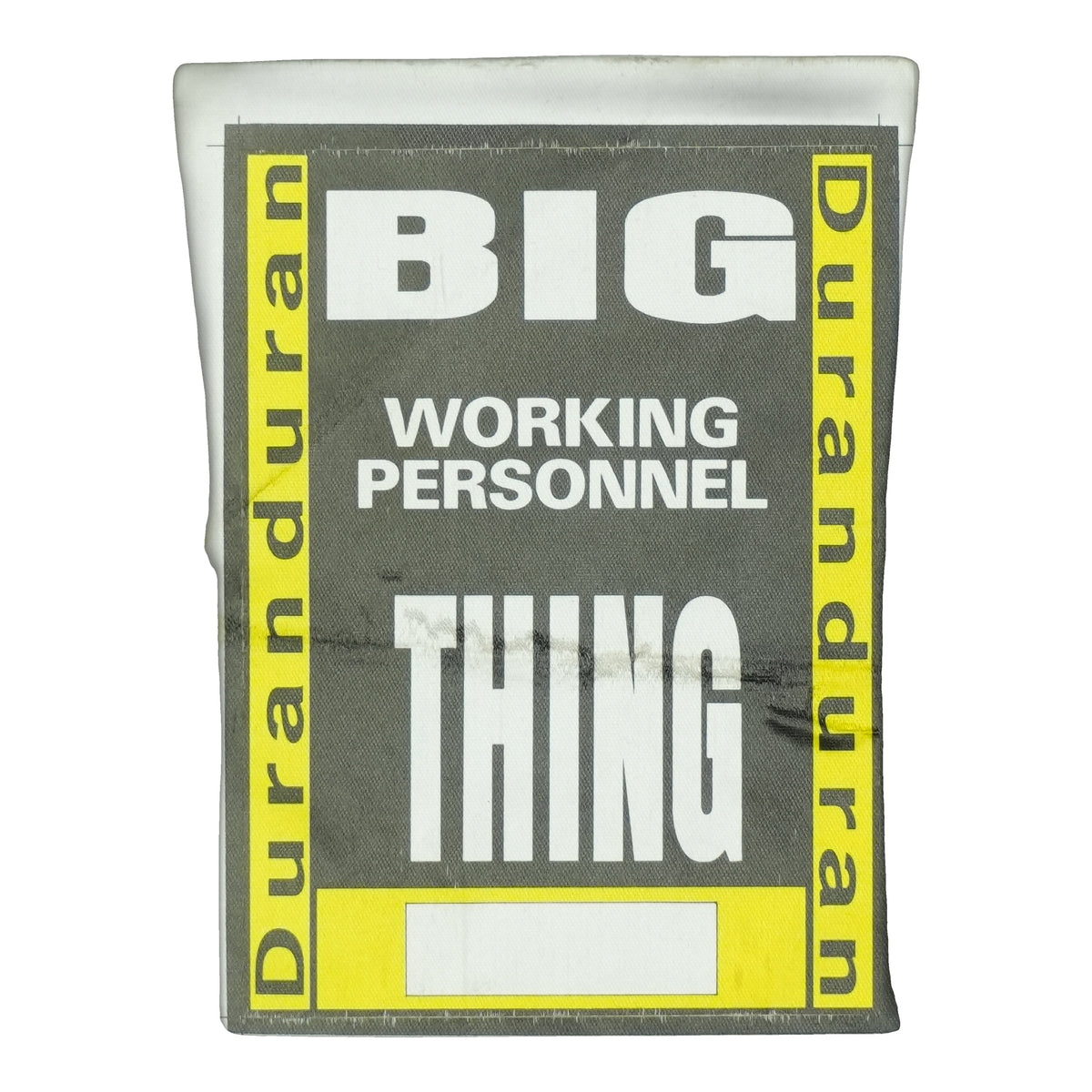 1991 Duran Duran Big Thing Tour Working Personnel Backstage Pass front