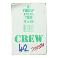 1991 Skid Row No Frills Tour Crew Backstage Pass front