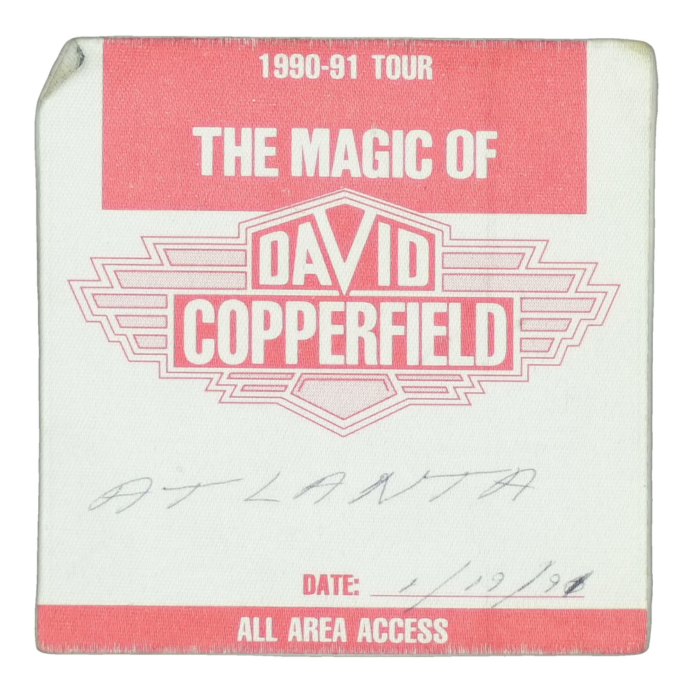 1991 The Magic of David Copperfield Tour All Area Access Backstage Pass front