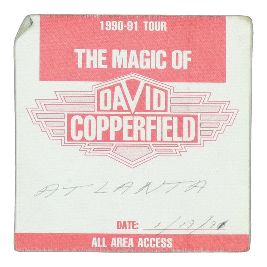 1991 The Magic of David Copperfield Tour All Area Access Backstage Pass front