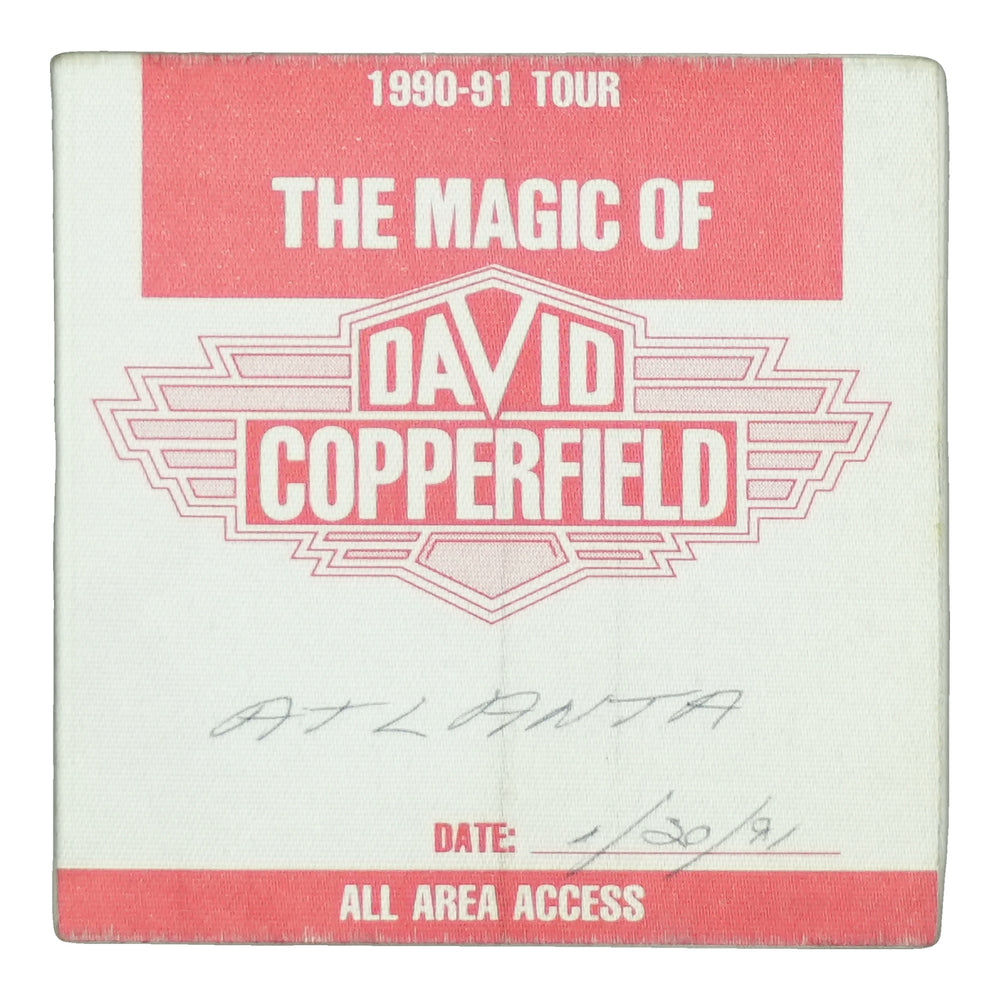 1991 The Magic of David Copperfield Tour All Area Access Backstage Pass front