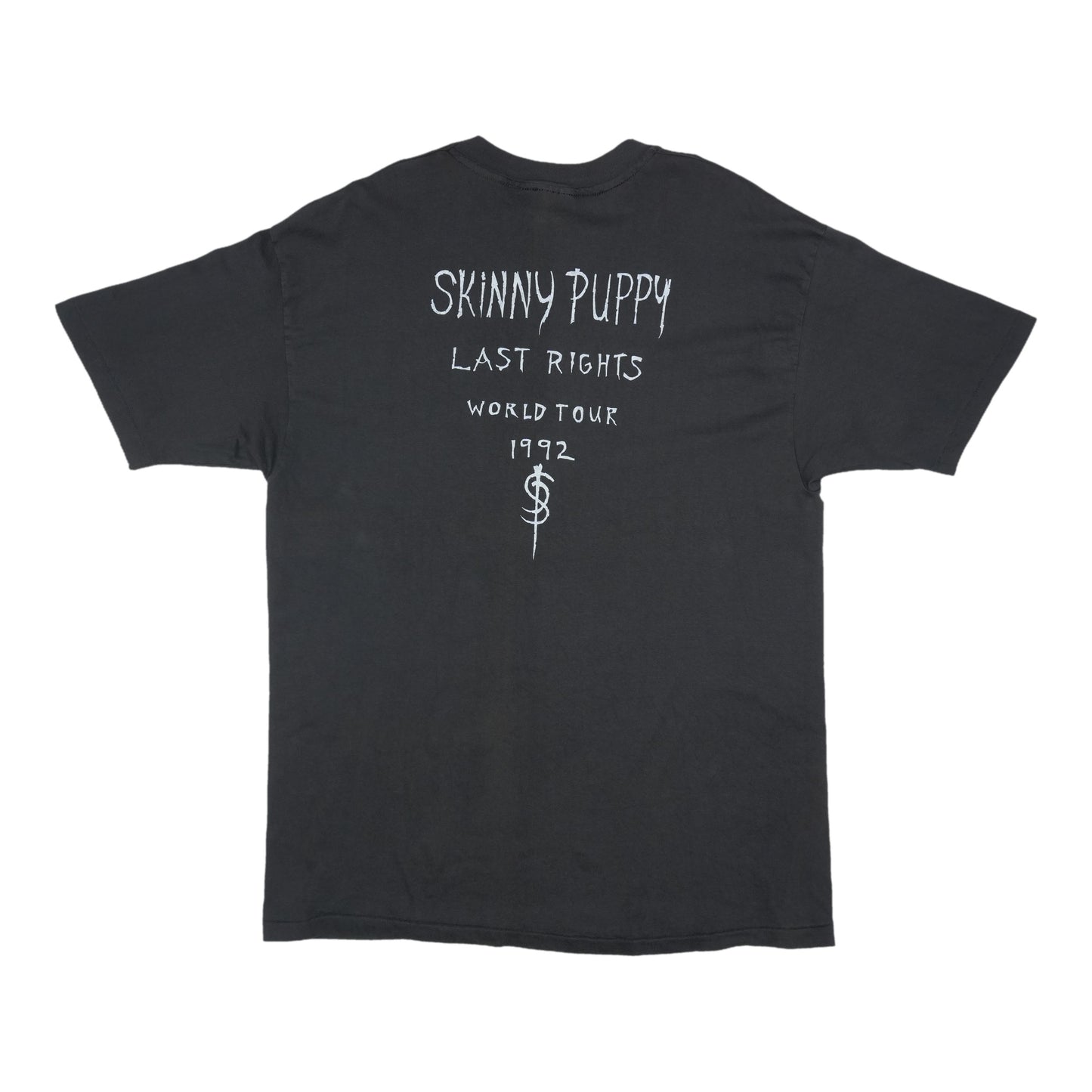 1992 Skinny Puppy Last Rights World Tour Shirt Back