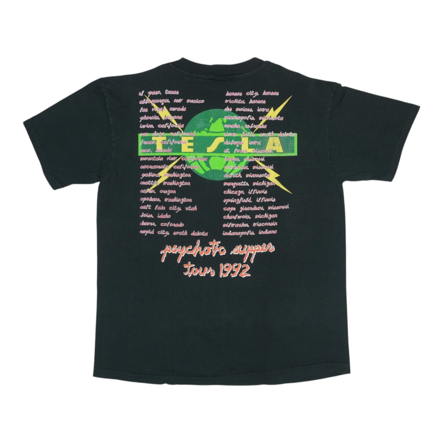 1992 Tesla Psychotic Supper Tour Shirt