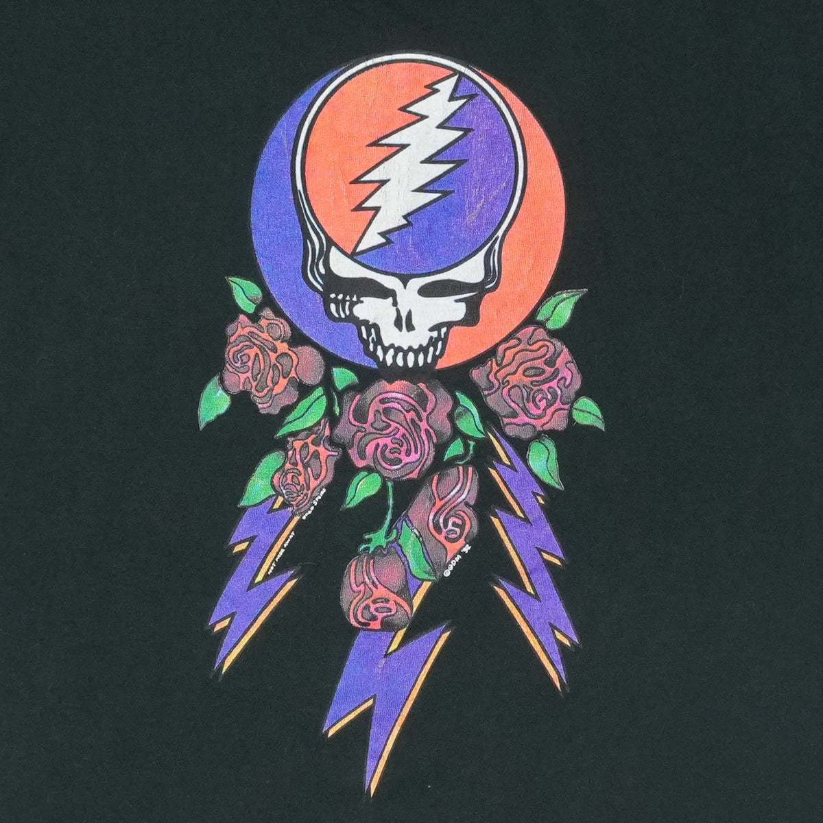 1992 Grateful Dead Steal Your Face Roses Shirt