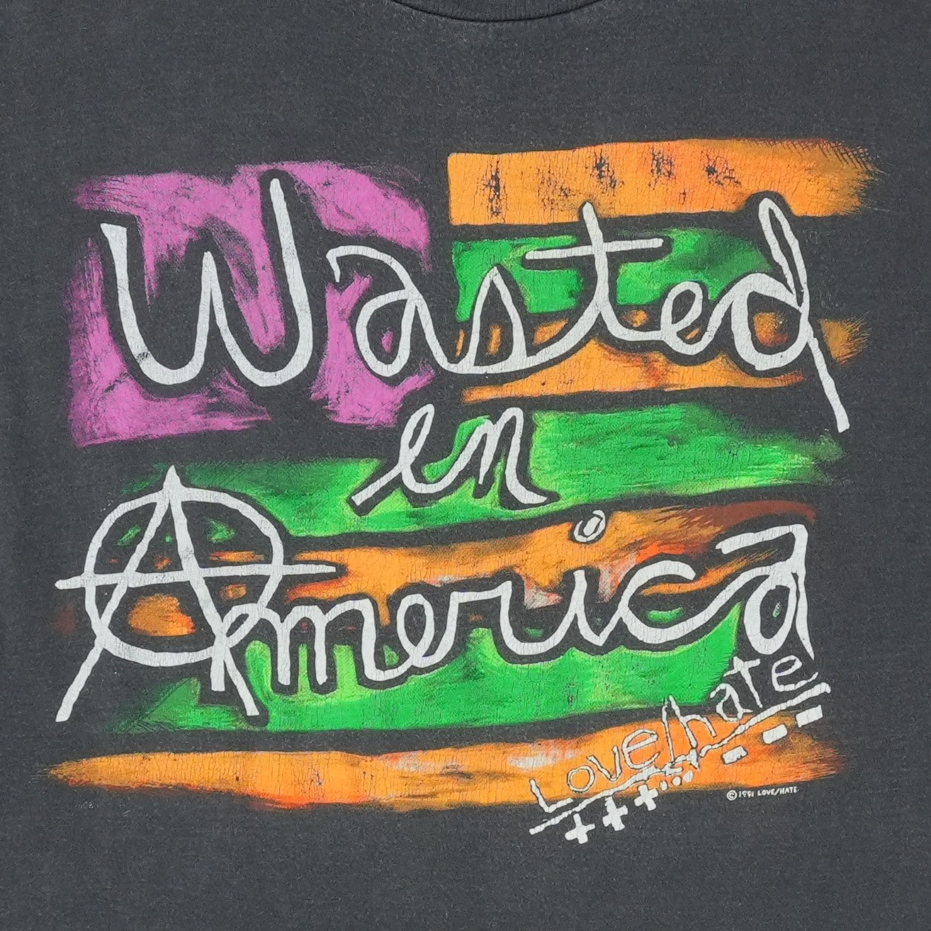 1992 Love Hate Wasted In America Tour Shirt