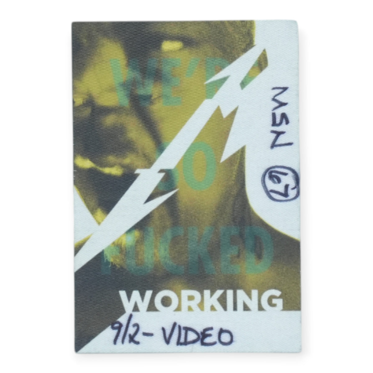 1992 Metallica We're So F***ed Tour Backstage Pass