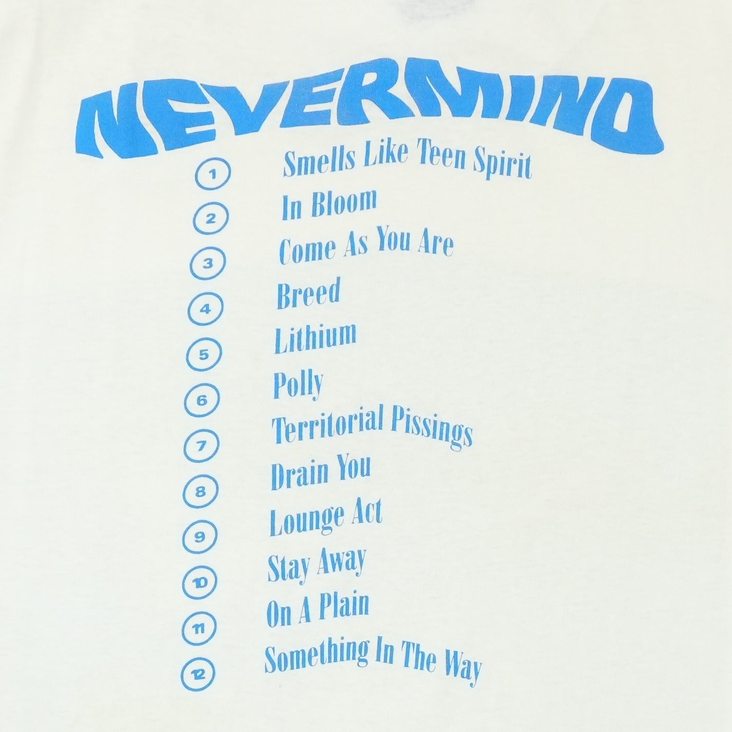 1992 Nirvana Nevermind Album Shirt