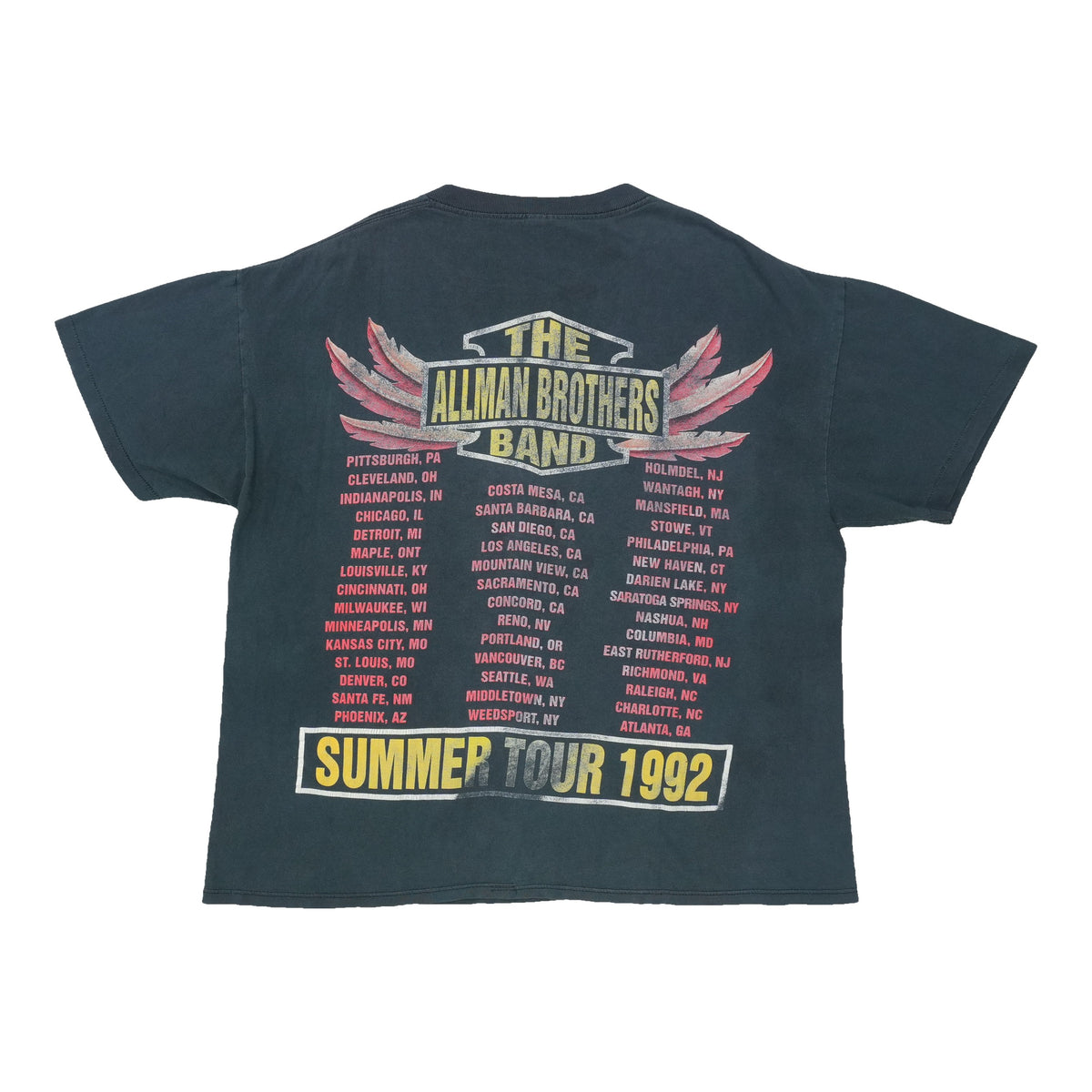 1992 The Allman Brothers Band Summer Tour Shirt