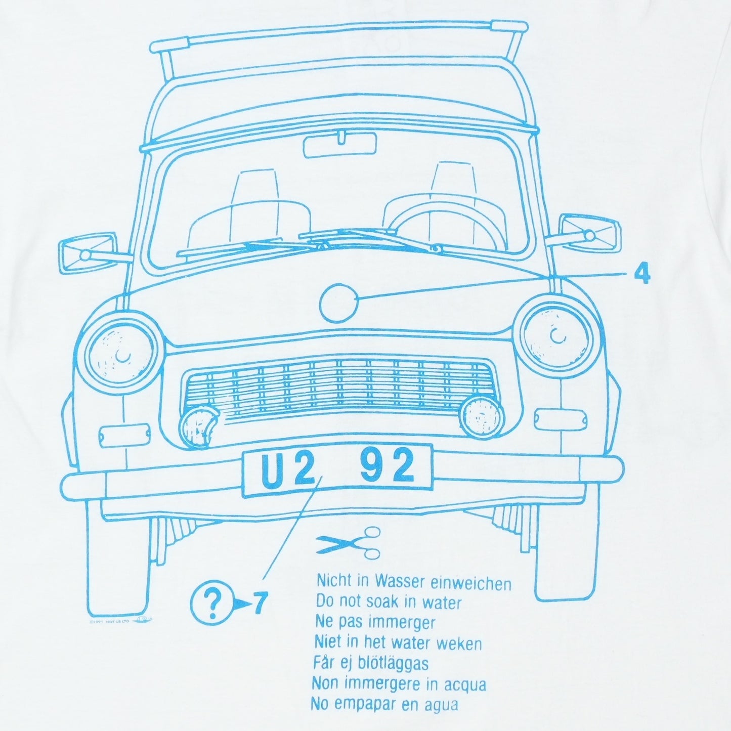 1992 U2 Zoo TV Local Crew Trabant Shirt