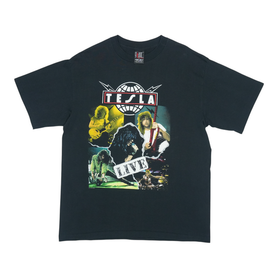 1992 Tesla Psychotic Supper Tour Shirt | Authentic Vintage Tee