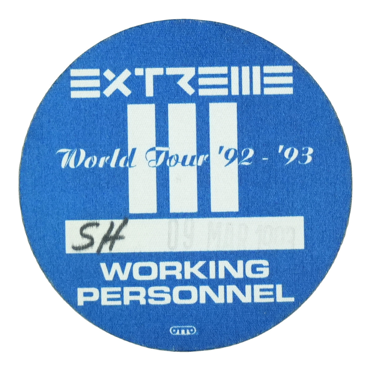 1992 Extreme III Sides World Tour Working Personnel Backstage Pass front