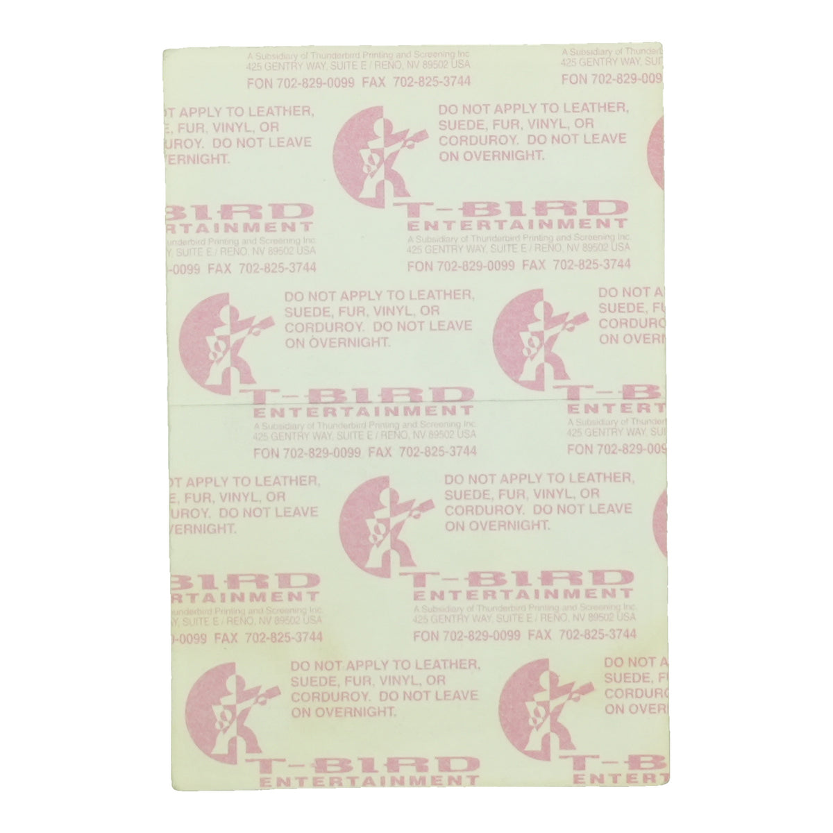 1992 Megadeth World Tour 92-93 Working Pass back