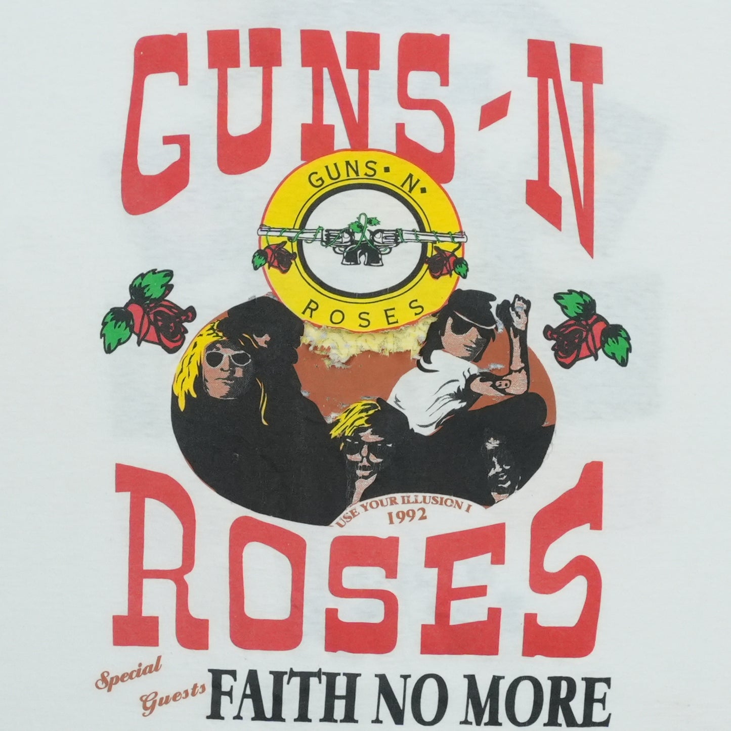 1992 Guns N Roses Faith No More Tour Shirt Detail 2
