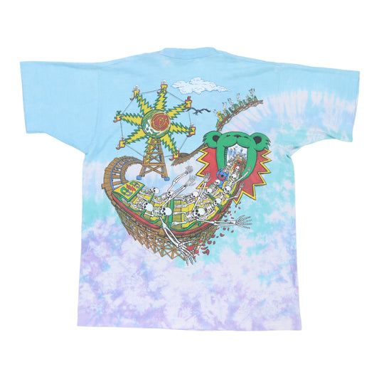1993 Grateful Dead Roller Coaster Liquid Blue Shirt