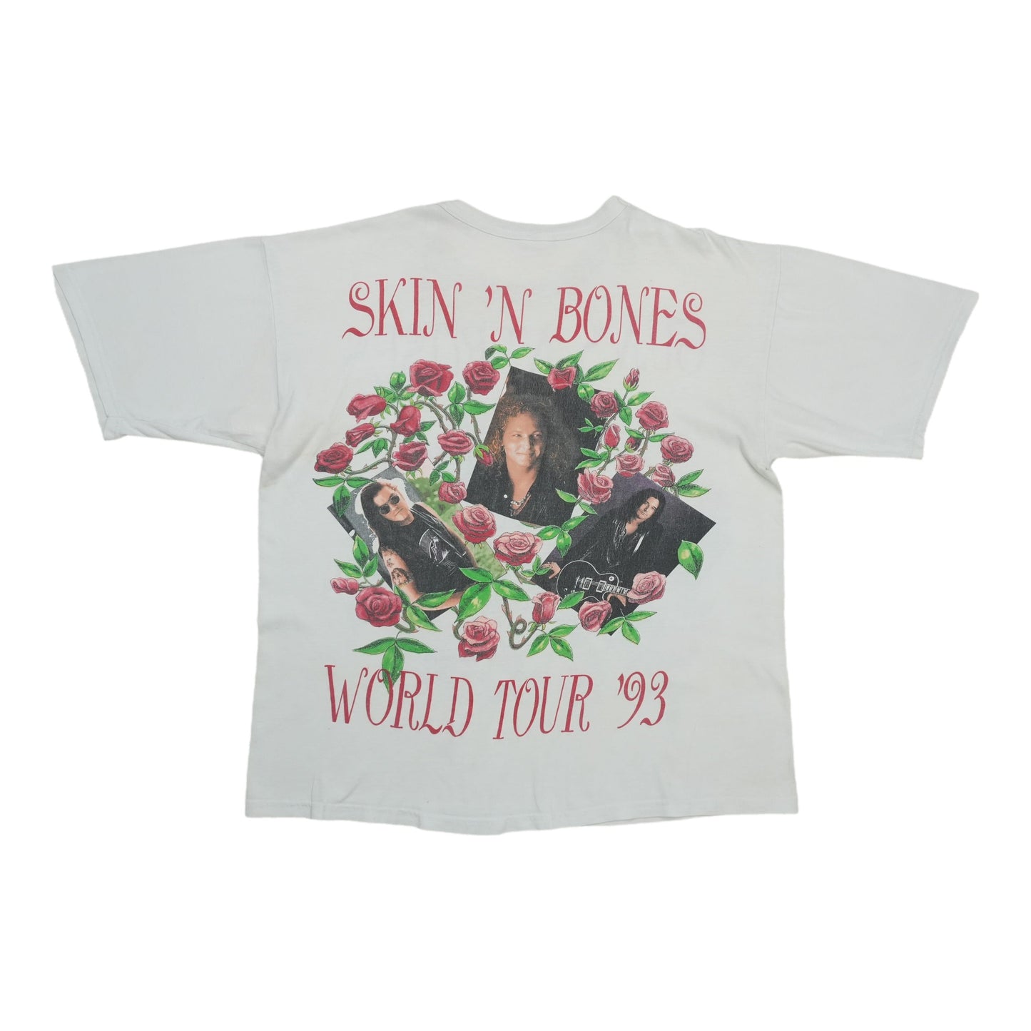 1993 Guns N Roses Skin N Bones World Tour Shirt Back