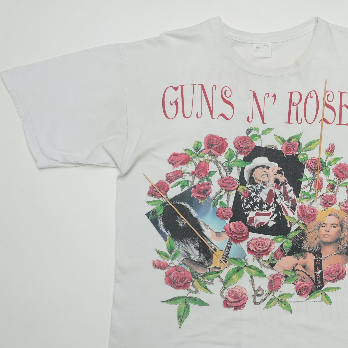 1993 Guns N Roses Skin N Bones World Tour Shirt Detail 3