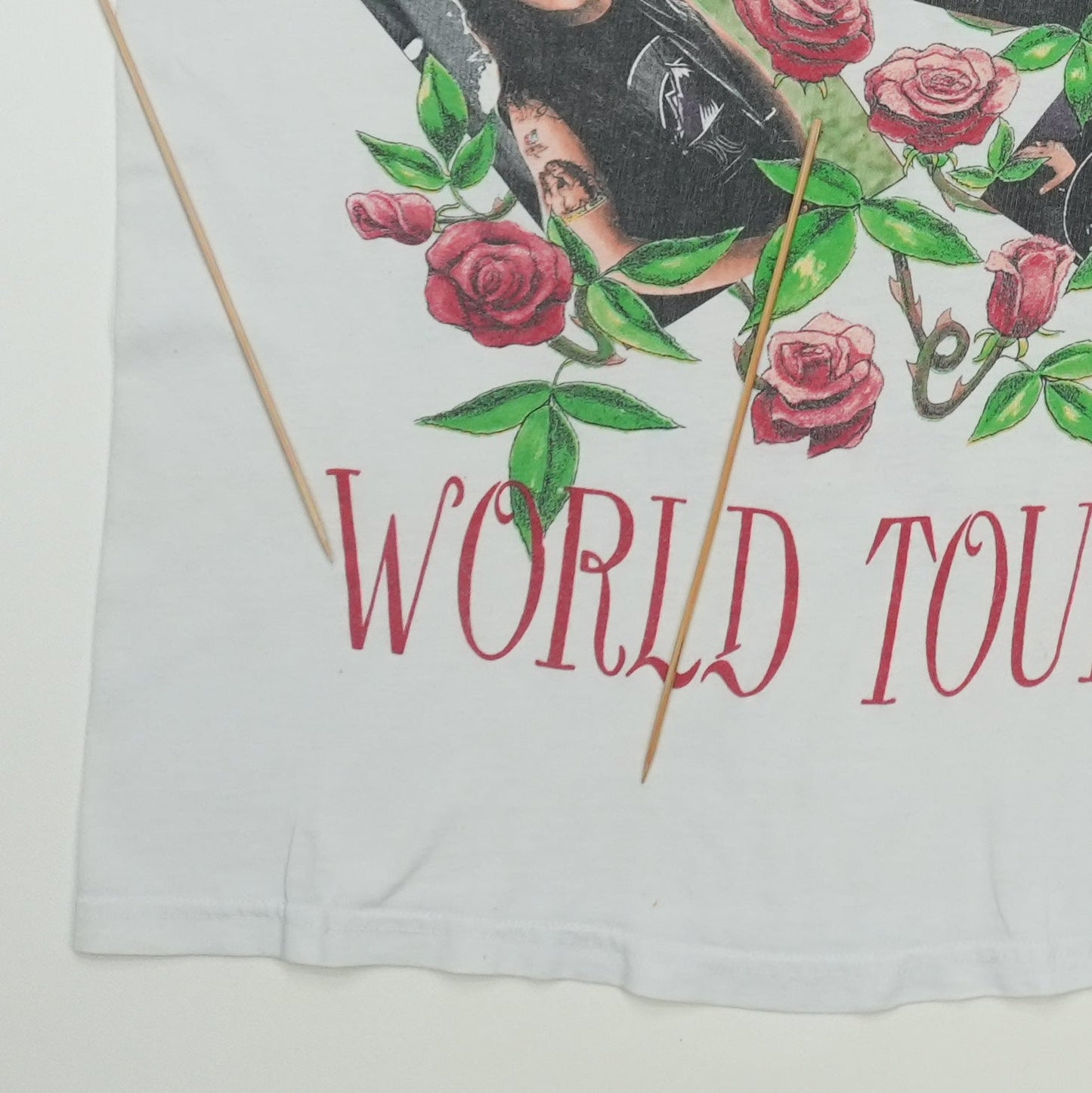 1993 Guns N Roses Skin N Bones World Tour Shirt Detail 8