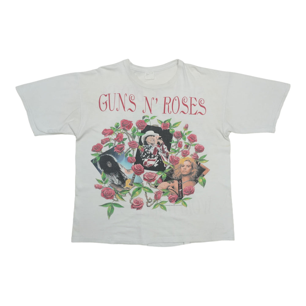 1993 Guns N Roses Skin N Bones World Tour Shirt Front