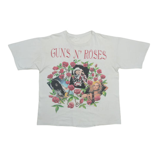 1993 Guns N Roses Skin N Bones World Tour Shirt Front