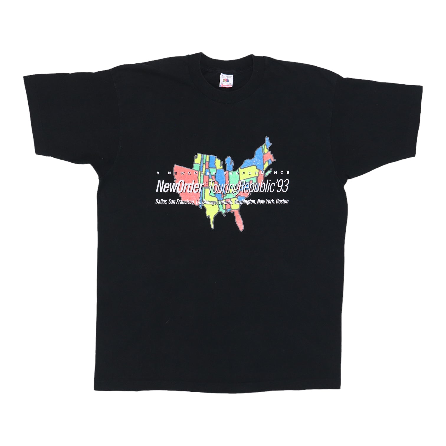 1993 New Order Touring Republic Tour Shirt | Authentic Vintage Tee