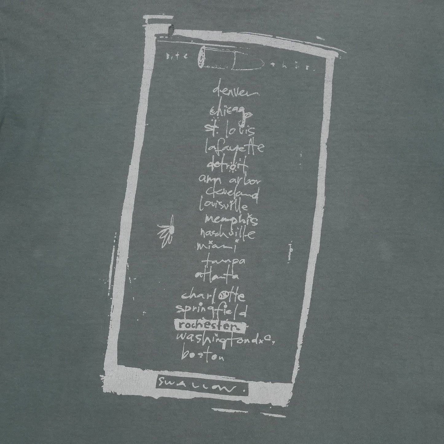 1993 Pearl Jam Freak Tour Shirt Detail 6