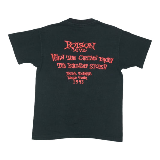 1993 Poison Native Tongue Tour Shirt Back