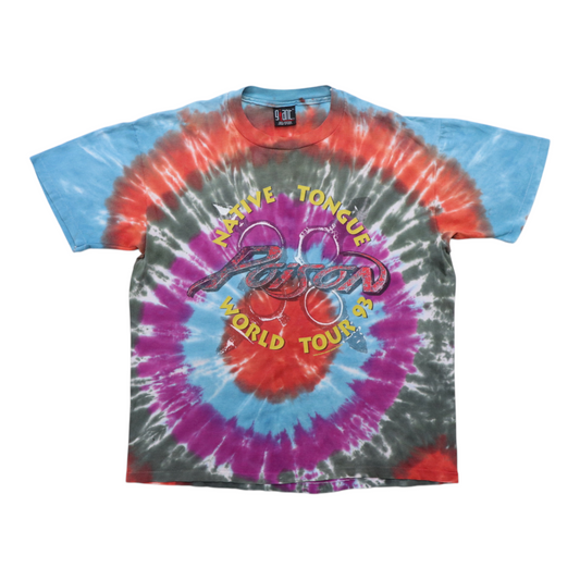 1993 Poison Native Tongue Tour Tie Dye Shirt